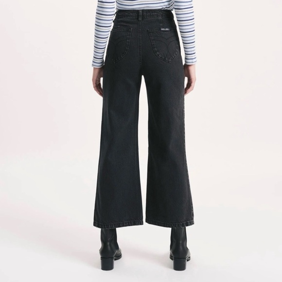 Rolla’s High Rise Wide-Leg Black Wash Jeans - Picture 2 of 12